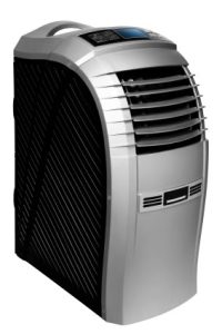 the modern mobile air conditioner on a white background